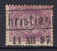 Norway 1886 Mi. 47   25 Ø Posthorn 20 Mm Deluxe CHRISTIANIA 1897 Line Cancel !! - Used Stamps
