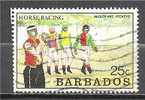 1 W Valeur Used, Oblitérée - BARBADES - HORSE RACING - N° 1259-20 - Barbades (1966-...)