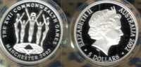 AUSTRALIA $5 COMMONWEALTH GAMES MENCHESTER UK FRONT QEII BACK 2002 PROOF 1 Oz .999 SILVER READ DESCRIPTION CAREFULLY !!! - Sonstige & Ohne Zuordnung