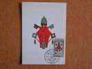 CARTE MAXIMUM CARD BELGIQUE BELGIUM 3 F Ecusson Du Pape Paul VI 1966 NAMUR 75 E Anniversaire Publication De L´encyclique - 1961-1970
