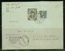 TCHECOSLOVAQUIE 1937 Usages Courants Obl. S/lettre Entiére Pour La France - Storia Postale