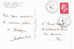 Postal Chateau De BEYNAC (Dordogne) 1970.   Fechador CAMPSEGRET. - Lettres & Documents
