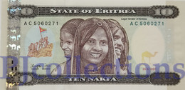ERITREA 10 NAKFA 1997 PICK 3 UNC - Eritrea