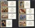 POLAND 1969 POLISH PAINTINGS SET OF 8 LABELS RIGHT NHM Art Artists Horses Mother Feeding Child - Unused Stamps