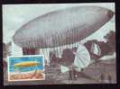 ZEPPELIN PARIS, MAXICARD FDC 1978, ROMANIA. - Zeppeline