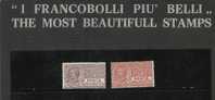 ITALIA REGNO ITALY KINGDOM 1927 1928 PNEUMATICA V.E.III SERIE COMPLETA MNH - Pneumatische Post