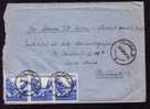 TRIPTIC STAMP 1953,nice Franking On Cover,VERY RARE CANCELL BACK SIDE. - Covers & Documents