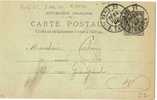 REF LPP6 - EP CP SAGE 10c REPIQUAGE "PRISE DE RENDEZ VOUS" PARIS / VILLE 22/7/1899 - Cartes Postales Repiquages (avant 1995)