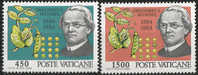 Vaticano 1984 - Centenario Della Morte Di Mendel (S194) Serie Completa  2 Val - Unused Stamps