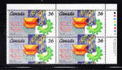 T)1987,CANADA,B4,ENGINEERING INSTITUTE OF CANADA,CENT.,SCN 1134,MNH,WITH BORDER SHEET.- - Unused Stamps