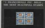 SAN MARINO 1947 ROOSEVELT AEREA L.1 MNH QUARTINA - Ongebruikt