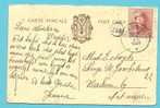 168 Op Kaart Met Cirkelstempel DIXMUDE - 1919-1920  Re Con Casco