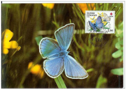 Finland Suomi Fauna 1990 Butterflies Butterfly Insects MC - Cartes-maximum (CM)