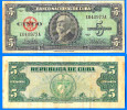 Cuba 5 Pesos 1960 Signature NON Che Guevara Mais Maximo Gomez Kuba Pesos Paypal Bitcoin OK - Kuba