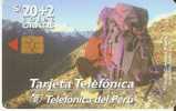 TARJETA DE PERU DE TELEFONICA CORDILLERA BLANCA - Perú