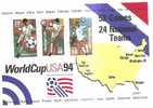 48445)foglio Commemorativo Usa '94 Con 3 Valori - Bf29 - Blocchi & Foglietti