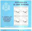 49846)foglietto Commemorativo Rep. San Marino Con 4 Valori Serie Monete 1972-81+ Annullo - Blocs-feuillets
