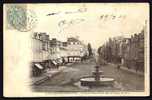 CPA  PRECURSEUR- FRANCE- ST-HILAIRE-DU-HARCOUET (50)-  PLACE NATIONALE ET RUE DE PARIS EN 1900- FONTAINE- COMMERCES- ANI - Saint Hilaire Du Harcouet