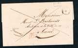 Belgique Précurseur 1842 Lettre Avec T18 Mouscron + PP. Rare - 1830-1849 (Belgica Independiente)