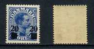 DANEMARK / 1926 - # 173 - 20/40 Ö BLEU * (ref T73) - Unused Stamps