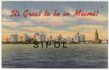 It S Great To Be In Miami -476- Carte Toilée TBE Non Voyagé 1965 - Miami Beach