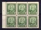 Canada - 1928 - 2 Cents Booklet Pane - MH - Neufs