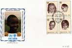 UNO Jahr Des Kindes 1979 Kinder Der Welt Ruanda 992/9 2x4-Block FDC 10€ UNESCO Cover From Africa - 1970-1979