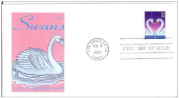 USA United States 1997 FDC Swan Swans Bird Birds Fauna - 1991-2000