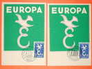 CARTE MAXIMA 1958-N°1173/74 Europa Sur 4 Cartes FDC 1er Jour.  Superbe - 1958