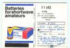 Batterie Varta - Carte Radio QSL -  F1AKE - Saint Herblain