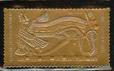 Mzm033 CINDERELLA KUNST CULTUUR TOETANCHAMON 23K GOLDEN STAMP TUTENKHAMUN VOGEL BIRD ART STAFFA SCOTLAND 1981 PF/MNH - Cinderellas