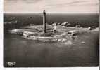 PLOUGUERNEAU 29 Finistère Vue Aérienne Le Phare Des Iles Vierges Editions Combier Carte Dentelée Véritable Photo - Plouguerneau