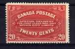 Canada - 1922 - 20 Cents Special Delivery (Wet Printing) - MH - Special Delivery