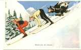 CPA SKI OURS  HUMOUR Recherche De Vitesse Illustrateur Carriere - Ours