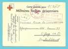 Militaire Belge Prisonniers (van Court-Saint-Etienne) , Stempel ROOD KRUIS VAN BELGIE + Gepruft Oflag IX B - Oorlog 40-45 (Brieven En Documenten)