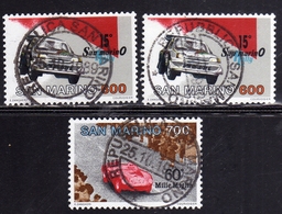REPUBBLICA DI SAN MARINO 1987 GRANDI COMPETIZIONI AUTOMOBILISTICHE SERIE COMPLETA COMPLETE SET USATA USED OBLITERE' - Used Stamps