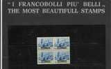 SAN MARINO 1949 PAESAGGI L.1 MNH QUARTINA - Unused Stamps