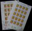 1996 Care Disabled Person Stamps Sheets Wheelchair Computer Heart Drawing Hand Taxi Watch - Orologeria