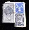 Romania 1937  Fiscaux Revenue Stamp,MIXT,on Piece! - Revenue Stamps