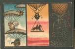 PARACHUTTE EXPERIMENTS, CAT, COCK,  HORSE, AVIATION HISTORY SERIES, SOVIET RUSSIA USSR , OLD CARD 1930s - Parachutisme