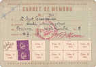 ARLUS Membership Card,1949  2X  Revenue Stamps RARE!. - Steuermarken