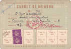 ARLUS Membership Card,1949  2X  Revenue Stamps RARE!. - Fiscaux