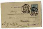 ENTIER POSTAL  -  CARTE LETTRE  TYPE SAGE 15c  -  PARIS DEPART 1888 - Kaartbrieven