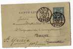 ENTIER POSTAL  -  CARTE LETTRE  TYPE SAGE 15c  -  PARIS DEPART 1888 - Kartenbriefe