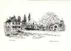 Royaume Uni Angleterre Berkshire Village  Mortimer Dessin à La Plume D'Elisabeth Charmers CPSM TBE - Andere & Zonder Classificatie