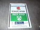 Programma Rugby England - Ireland Five Nations 1990 Twickenham - Rugby