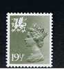 RB 660 - 19 1/2p Wales Machin Regional MNH Stamp SG W51 - Gales