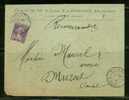 FRANCE 1910 N° 142 Obl. Seul S/Lettre Recommandée - Briefe U. Dokumente