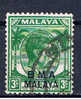 MAL+ Malaya IV 1945 Mi 3 Aufdruck BMA - Malaya (British Military Administration)