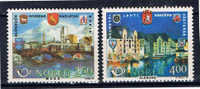 N Norwegen 1986 Mi 948-49 Mnh Städte - Unused Stamps